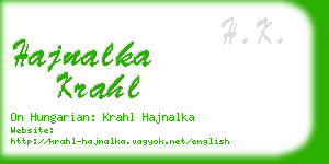 hajnalka krahl business card